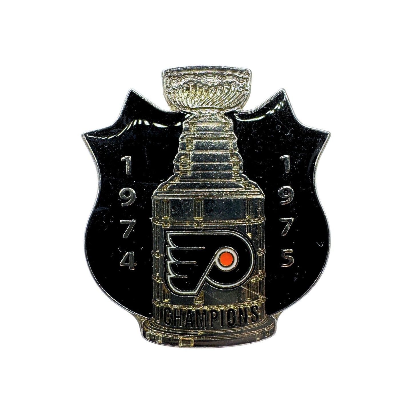 Philadelphia Flyers 1974 1975 Cup Champions Vintage NHL Lapel Pin