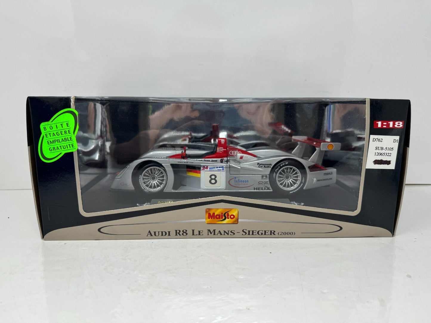 Maisto GT Racing 2000 Audi R8 Le Mans-Sieger 1:18 Diecast