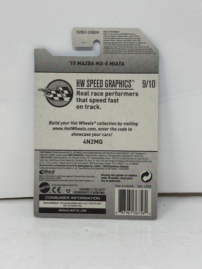 Hot Wheels Speed Graphics 2015 Mazda MX-5 Miata 1:64 Diecast