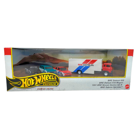 Hot Wheels Premium Bre Datsun 4-Pack Collector Diorama Set 1:64 Diecast