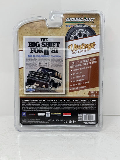 Greenlight Vintage AD Cars 1981 Chevrolet K5 Blazer 1:64 Diecast