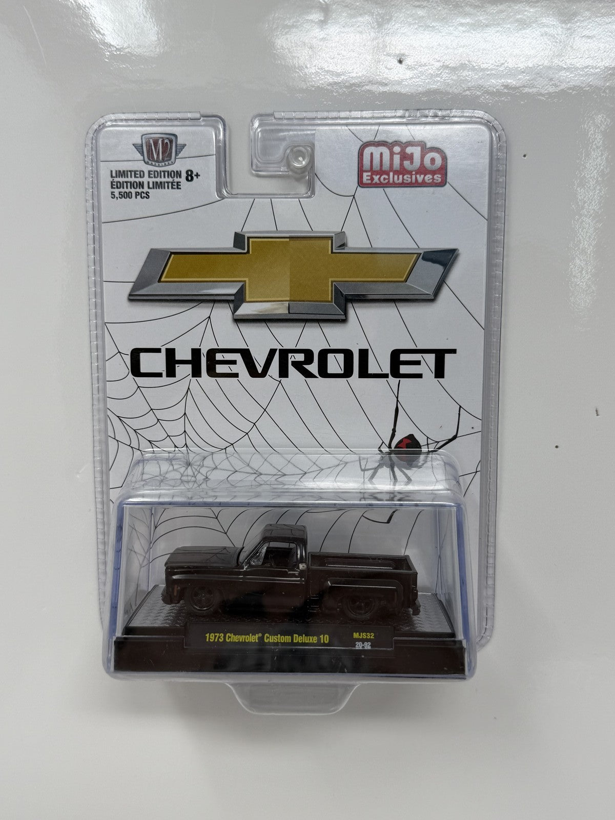 M2 Machines MiJo Black Widow 1973 Chevrolet Custom Deluxe 10 1:64 Diecast