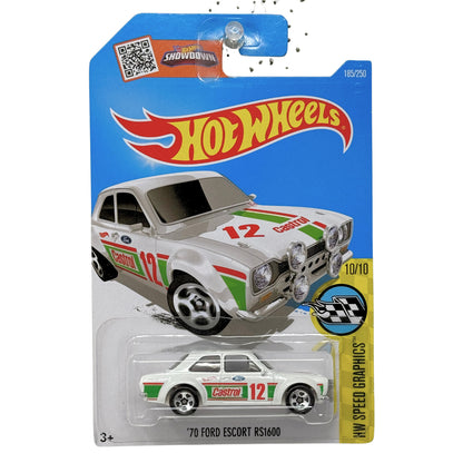 Hot Wheels Speed Graphics 1970 Ford Escort RS1600 Castrol 1:64 Diecast