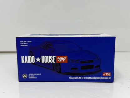 Kaido House Mini GT Nissan Skyline GT-R R34 Shinjuku V2 1:64 Diecast