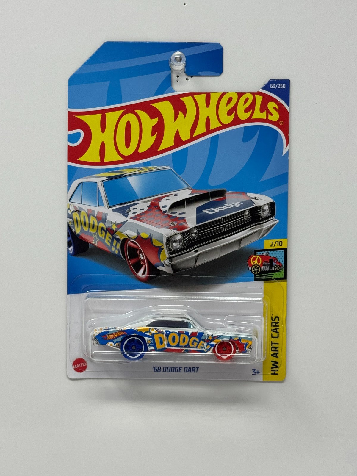 Hot Wheels Art Cars 1968 Dodge Dart 1:64 Diecast White