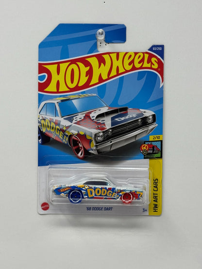 Hot Wheels Art Cars 1968 Dodge Dart 1:64 Diecast White