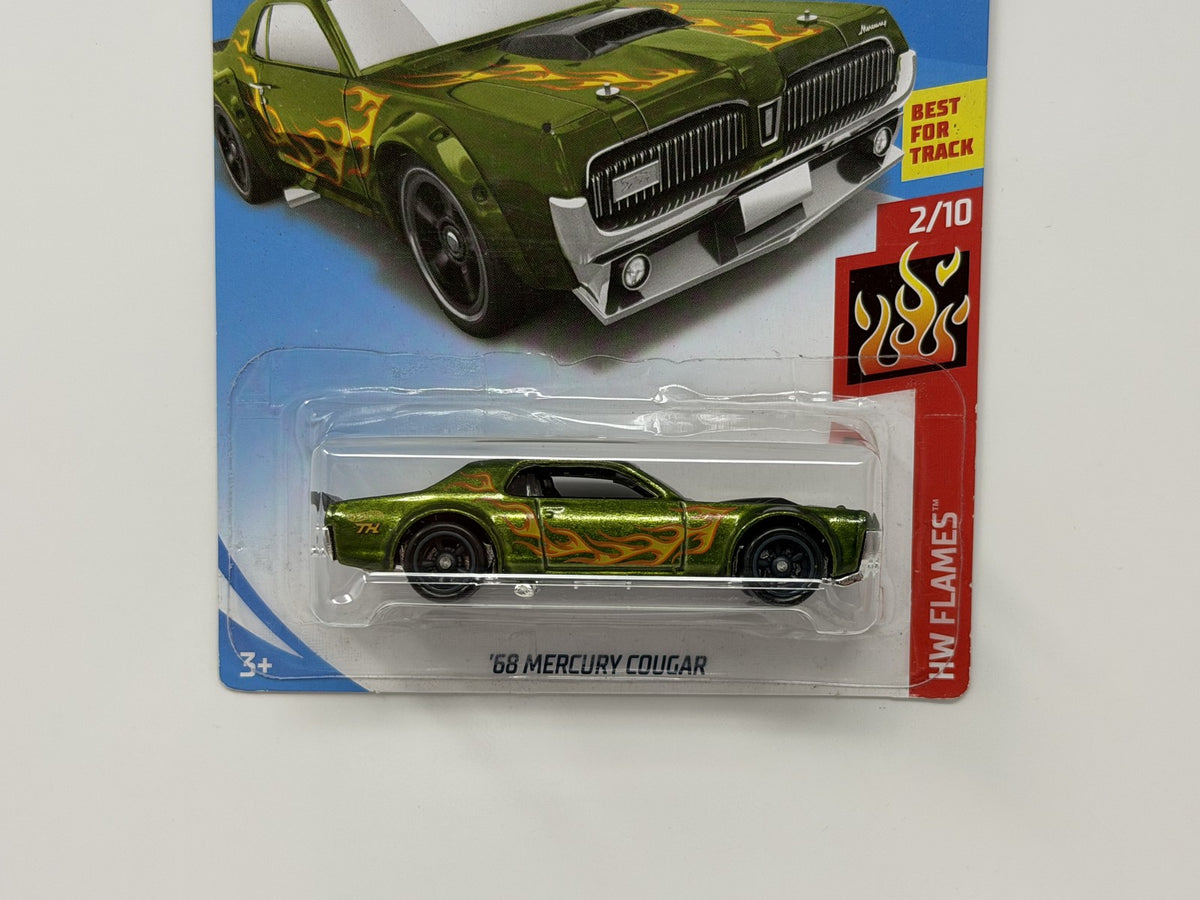 Hot Wheels Super Treasure Hunt 1968 Mercury Cougar HW Flames 1:64 Diecast STH