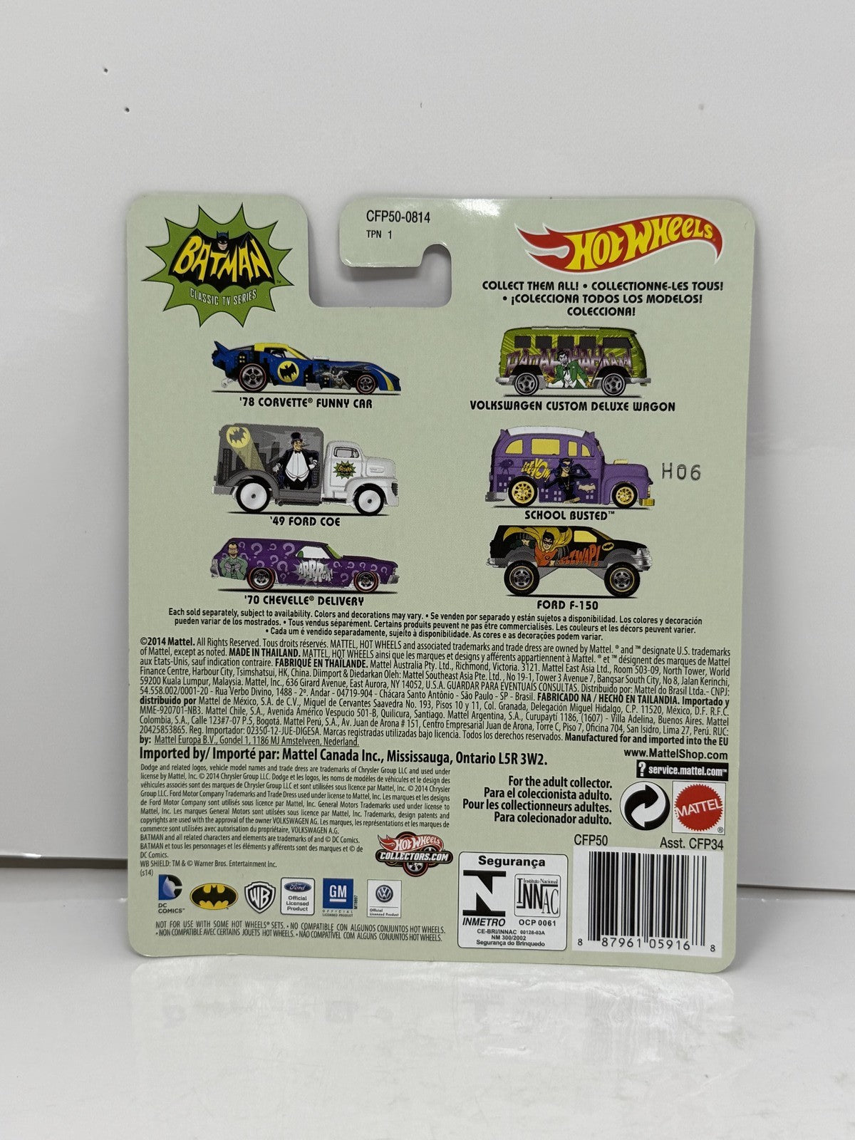 Hot Wheels Batman Classic TV Series 1970 Chevelle Delivery 1:64 Diecast RRs