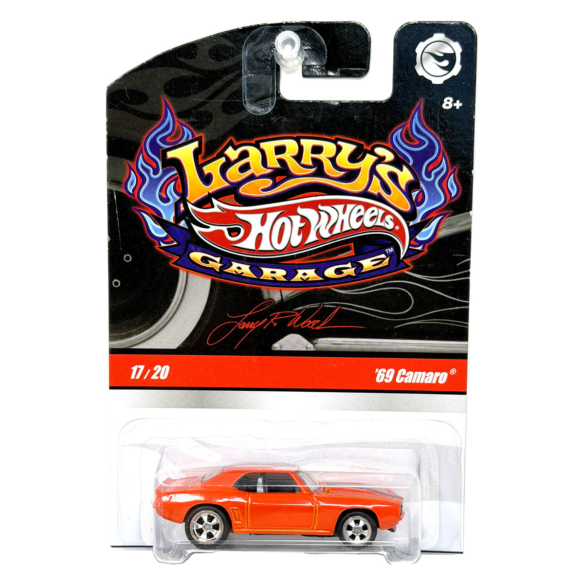 Hot Wheels Larry's Garage 1969 Chevrolet Camaro Orange 1:64 Diecast Real Riders