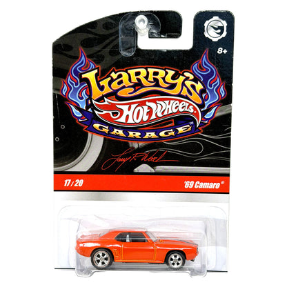 Hot Wheels Larry's Garage 1969 Chevrolet Camaro Orange 1:64 Diecast Real Riders