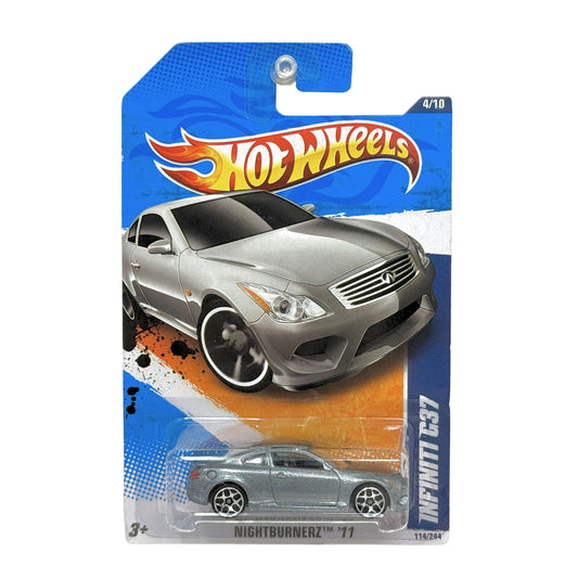 Hot Wheels Nightburnerz 2011 Infiniti G37 1:64 Diecast Silver
