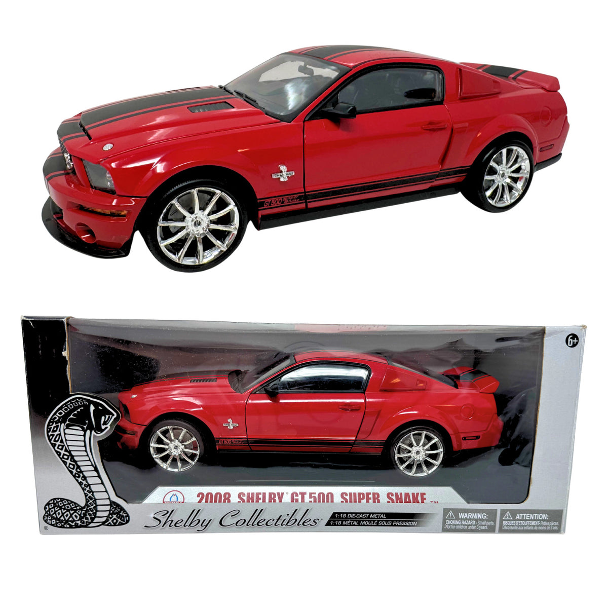 Shelby Collectibles 2008 Shelby GT500 Super Snake 1:18 Diecast
