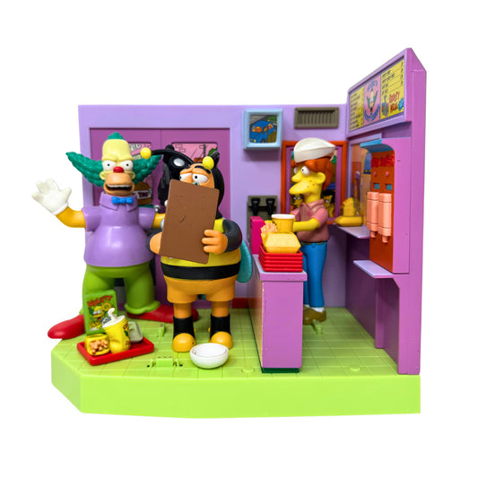 Simpsons World of Springfield Krusty Burger Restaurant Playmates Playset