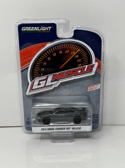 Greenlight GL Muscle 2018 Dodge Charger SRT Hellcat 1:64 Diecast