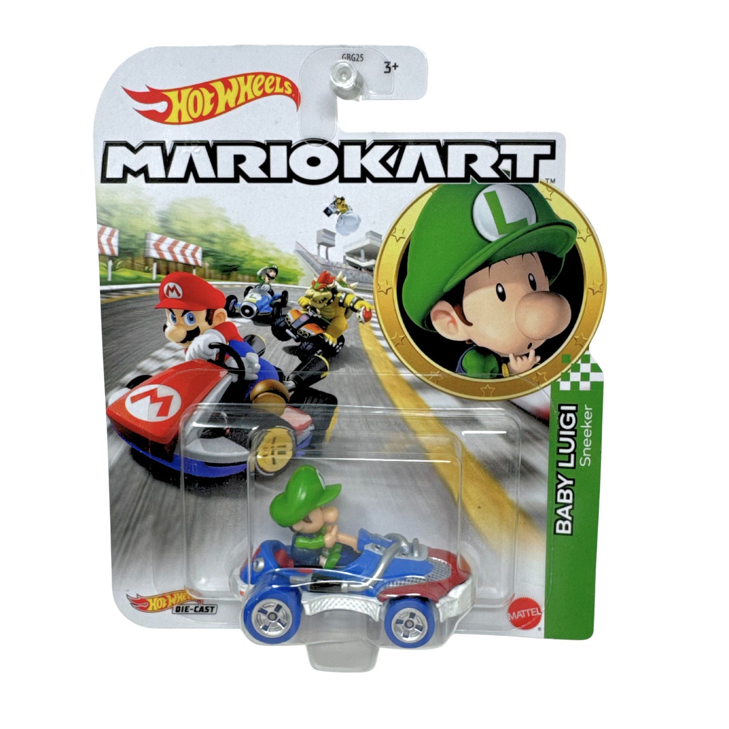Hot Wheels Mario Kart Baby Luigi Sneeker 1:64 Diecast