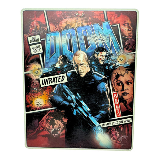 Doom (Blu-ray) Steelbook Dwayne Johnson Sci-Fi Good Condition!!!
