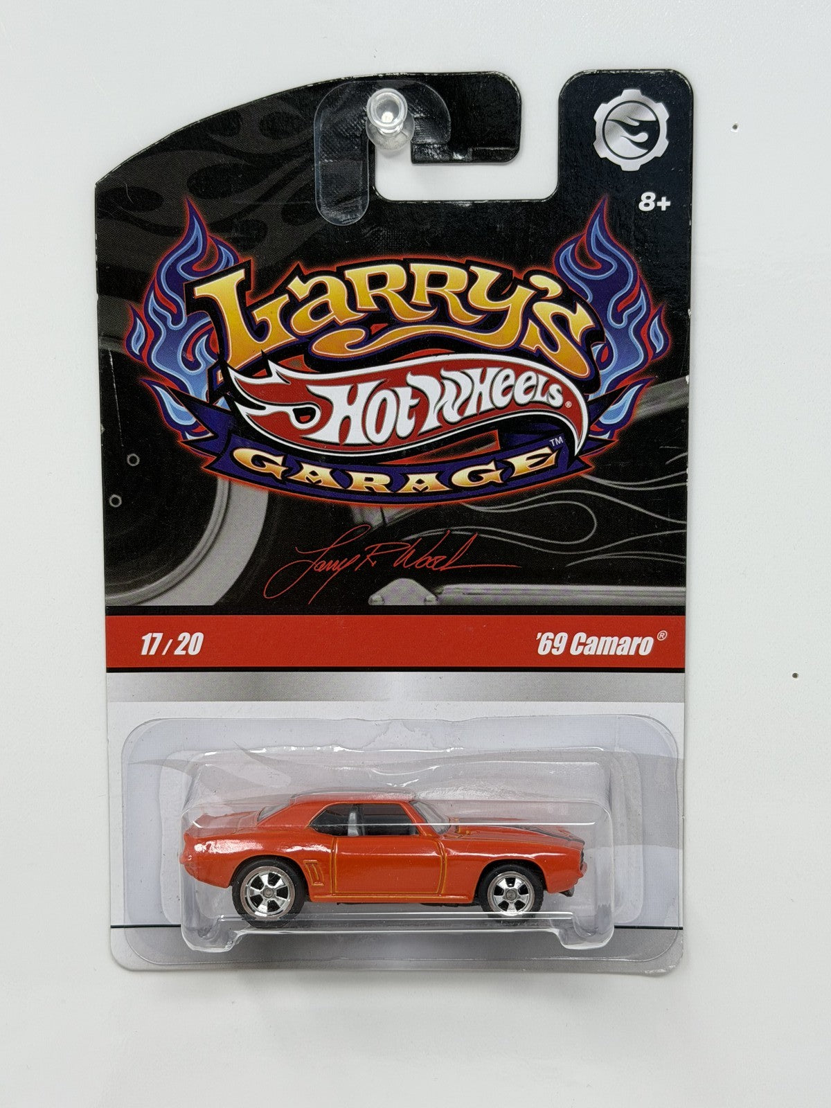 Hot Wheels Larry's Garage 1969 Chevrolet Camaro Orange 1:64 Diecast Real Riders