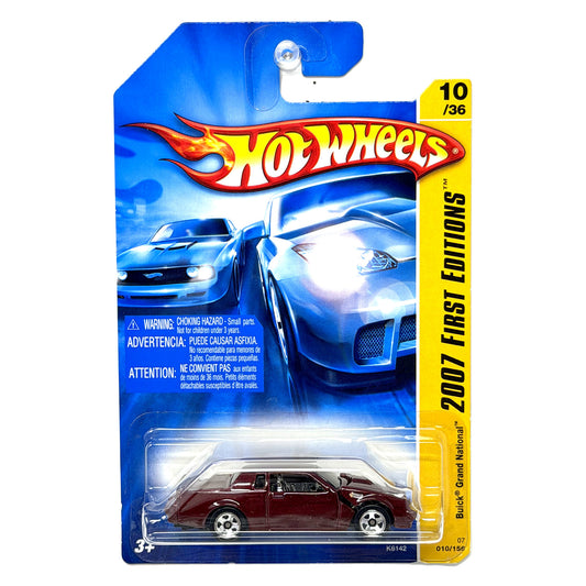 Hot Wheels 2007 First Editions Buick Grand National 1:64 Diecast Burgundy