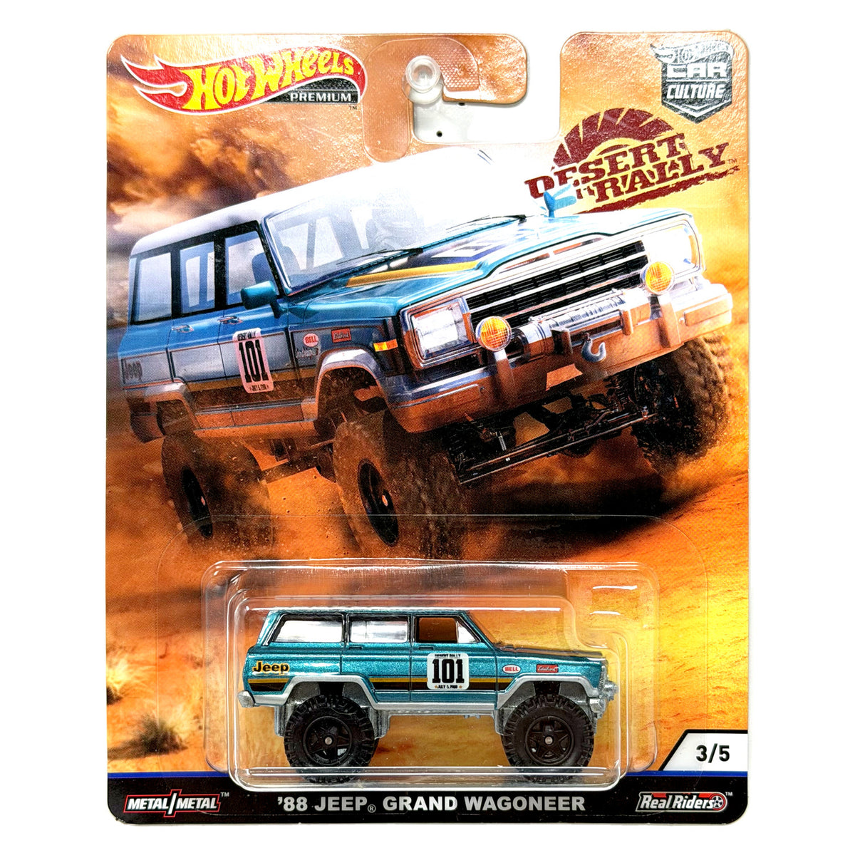 Hot Wheels Premium Desert Rally 1988 Jeep Grand Wagoneer 1:64 Diecast