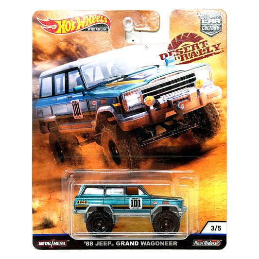 Hot Wheels Premium Desert Rally 1988 Jeep Grand Wagoneer 1:64 Diecast