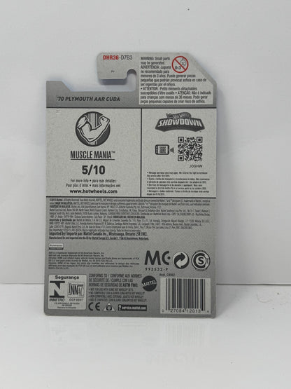 Hot Wheels Muscle Mania 1970 Plymouth AAR Cuda 1:64 Diecast Red
