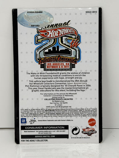 Hot Wheels 2011 25th Collectors Convention 1955 Chevy Panel 1:64 Diecast AUTO'd