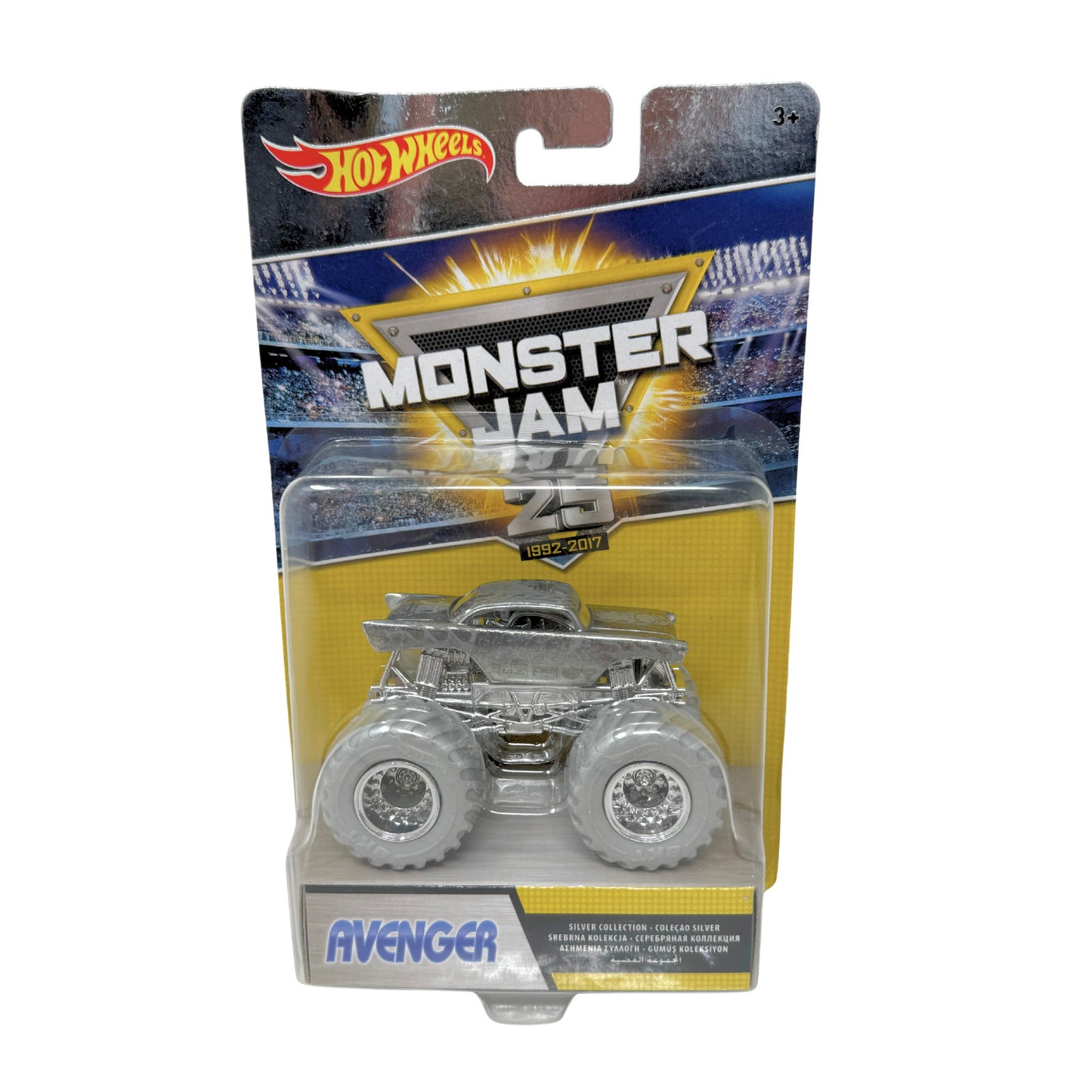 Hot Wheels Monster Jam 25th Anniversary Avenger Silver Collection 1:64 Diecast