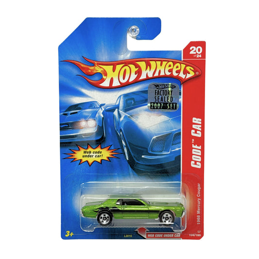 Hot Wheels Code Car 1968 Mercury Cougar 1:64 Diecast Factory Sealed