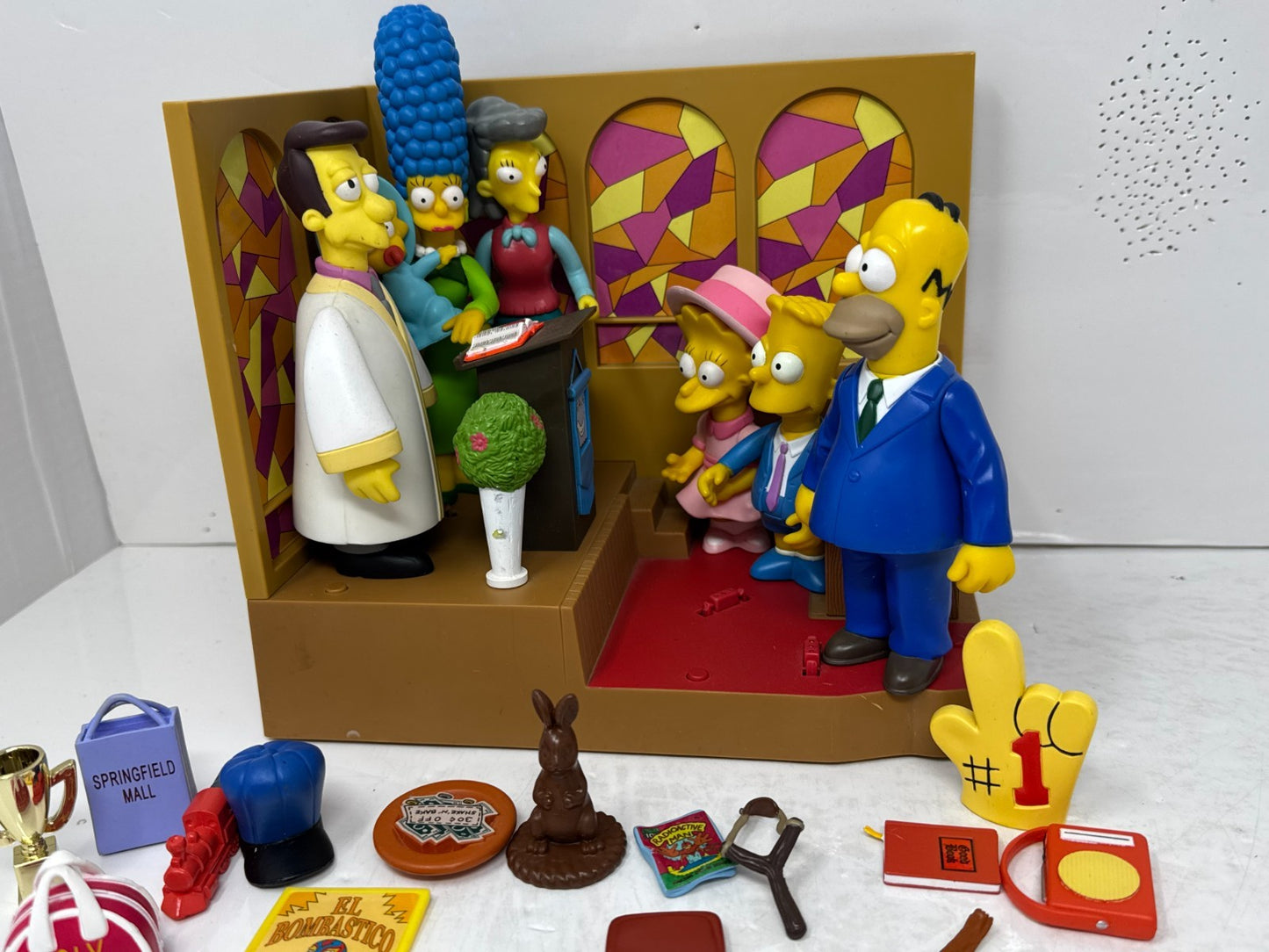 Simpsons World of Springfield First Church of Springfield Set Playmates Diorama