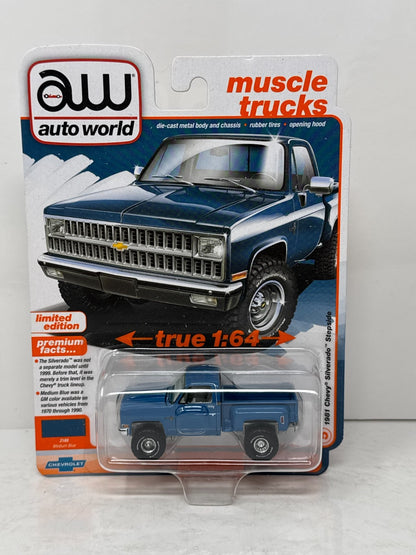 Auto World Muscle Trucks 1981 Chevy Silverado Stepside 1:64 Diecast