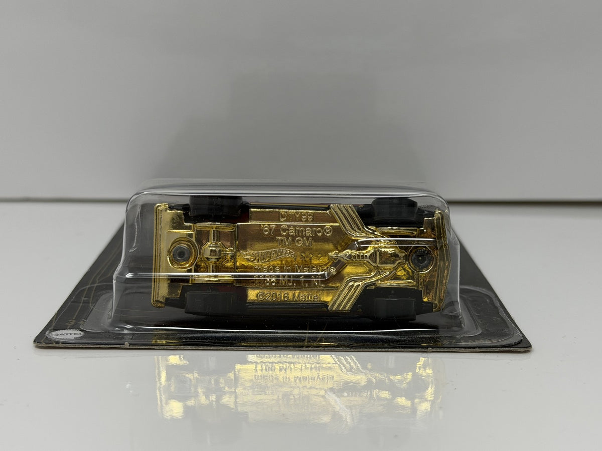 Hot Wheels 55th Anniversary 1967 Chevrolet Camaro 1:64 Diecast Black Gold