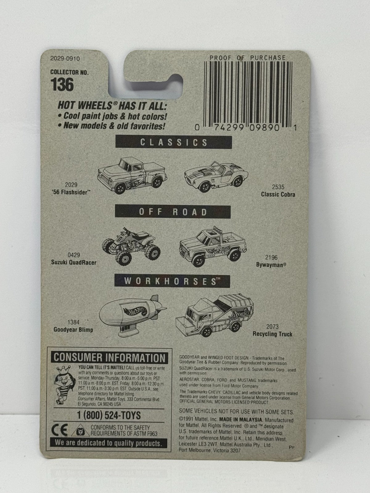Hot Wheels Collector No. 136 1956 Flashsider 1:64 Diecast