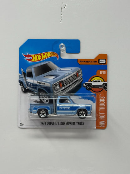 Hot Wheels Hot Trucks 1978 Dodge Li’l Red Express Truck 1:64 Diecast Short Card