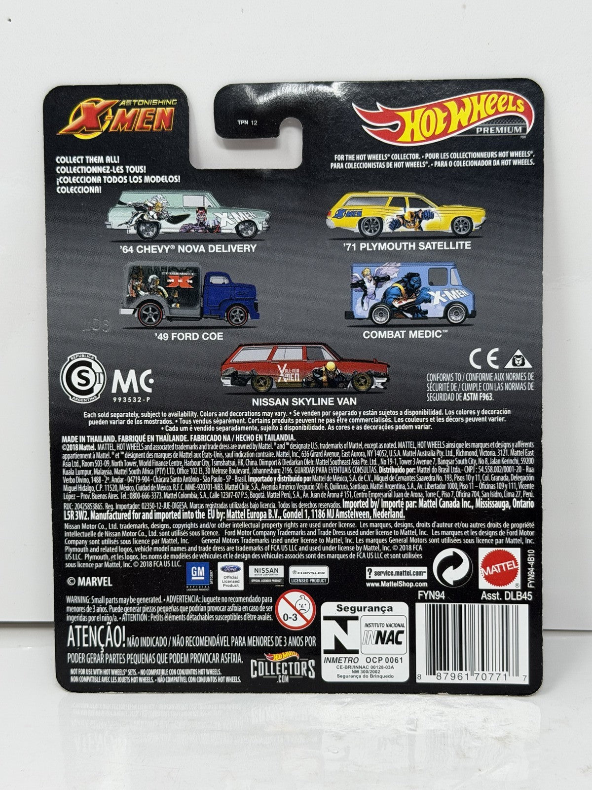 Hot Wheels Premium Marvel Astonishing X-Men 1971 Plymouth Satellite 1:64 Diecast