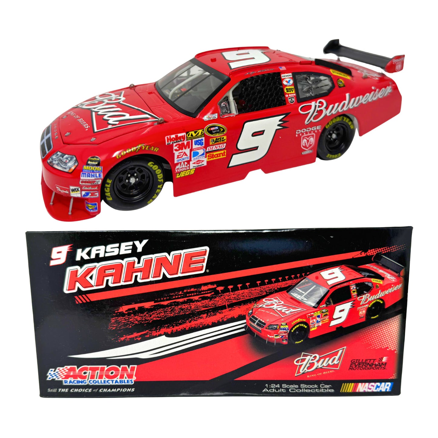 Action NASCAR Kasey Kahne #9 Budweiser 2009 Dodge Charger 1:24 Diecast