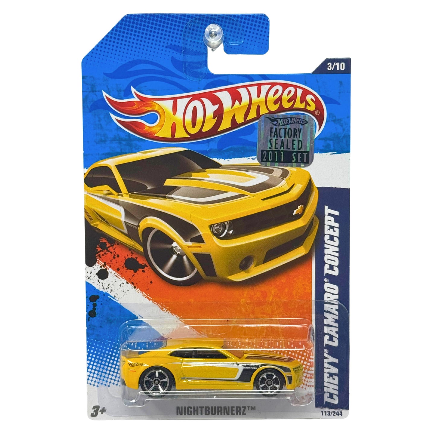 Hot Wheels Nightburnerz Chevy Camaro Concept 1:64 Diecast Factory Sealed Yellow