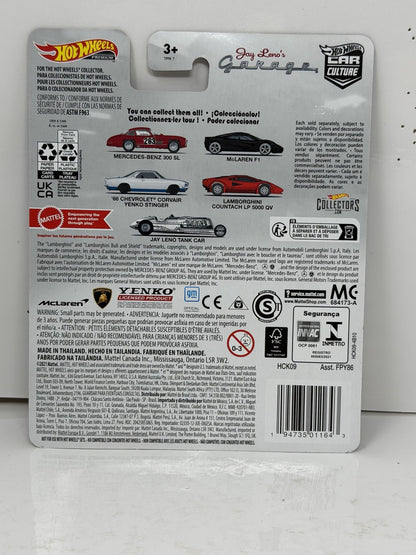 Hot Wheels Premium Jay Leno Garage Lamborghini Countach LP 5000 QV 1:64 Diecast