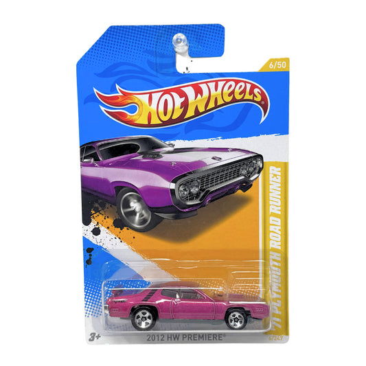 Hot Wheels Premiere 1971 Plymouth Road Runner 1:64 Diecast Purple