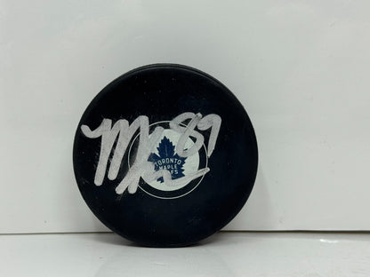 Matthew Knies Toronto Maple Leafs Signed NHL Autograph Puck Silver Auto