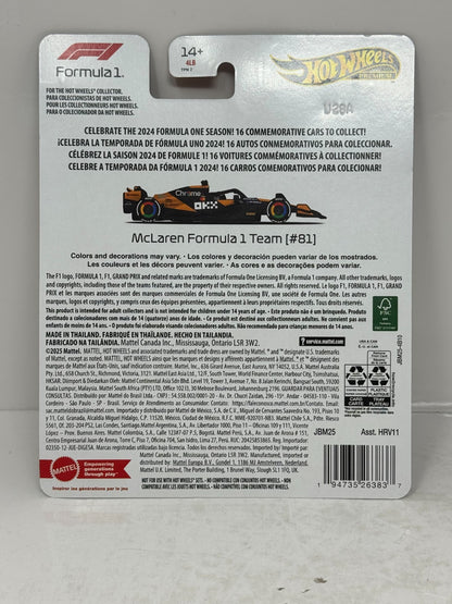 Hot Wheels Premium Formula 1 McLaren F1 Team #81 1:64 Diecast