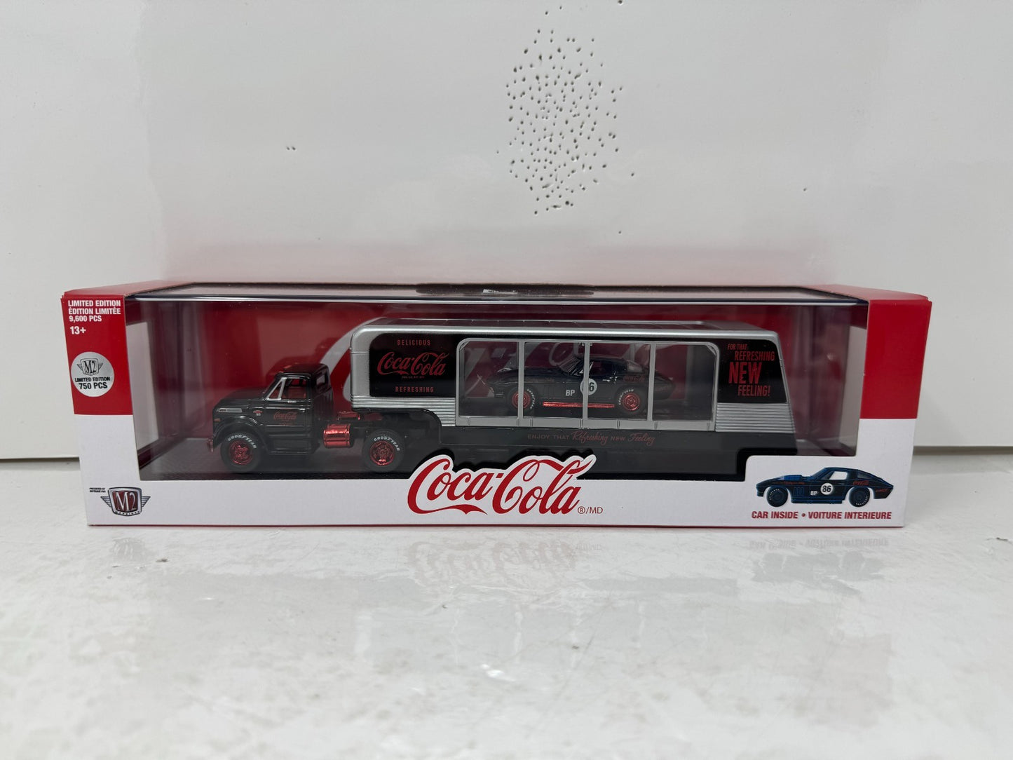 M2 Auto Haulers Coca-Cola 1967 Chevy C60 1966 Chevy Corvette CHASE 1:64 Diecast