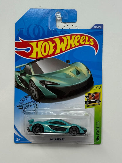 Hot Wheels Exotics McLaren P1 1:64 Diecast Aqua
