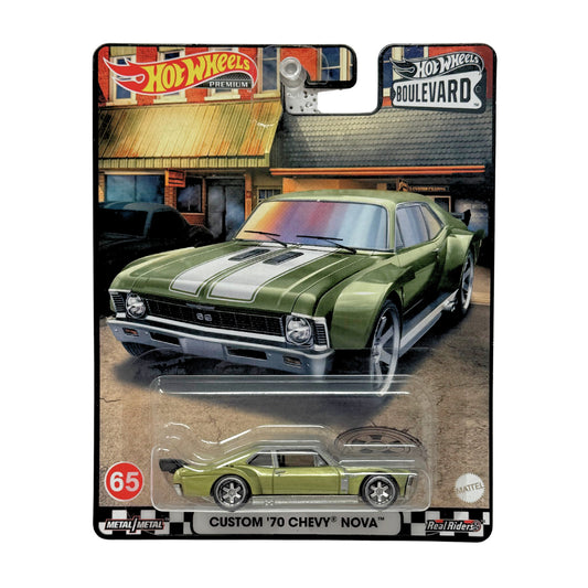 Hot Wheels Premium Boulevard #65 Custom 1970 Chevy Nova 1:64 Diecast