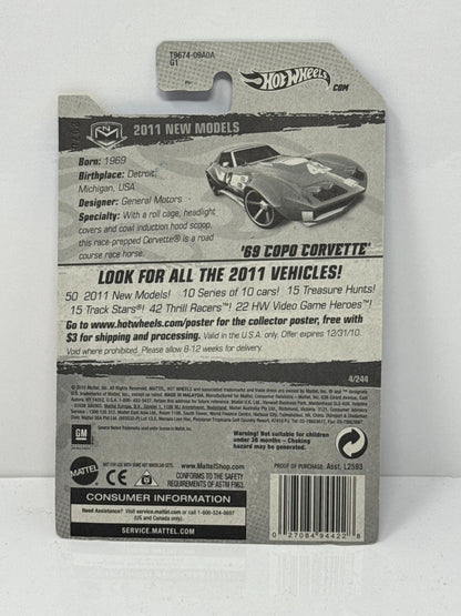 Hot Wheels New Models 1969 Chevy Copo Corvette 1:64 Diecast Factory Sealed