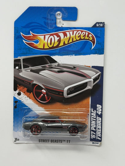 Hot Wheels Street Beasts 1967 Pontiac Firebird 400 1:64 Diecast Gray