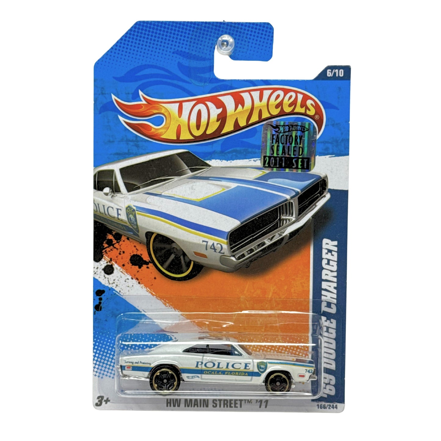 Hot Wheels HW Main Street 1969 Dodge Charger Police 1:64 Diecast Factory Sealed