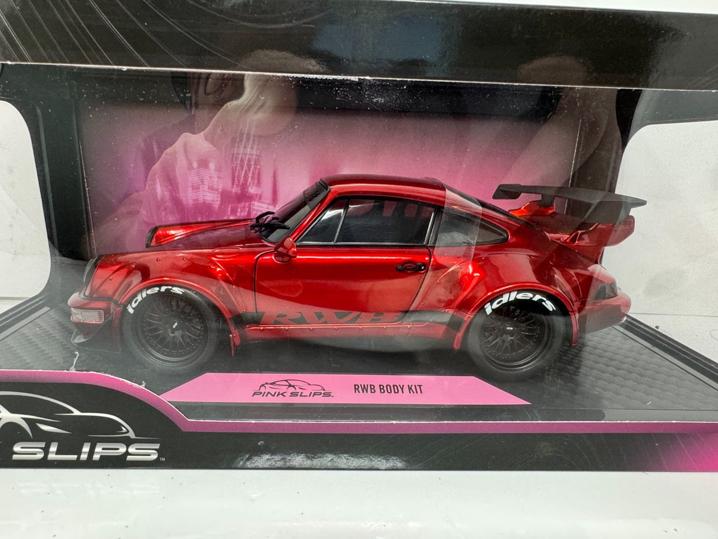 Jada Pink Slips Porsche 911 RWB Body Kit Red Chrome 1:18 Diecast