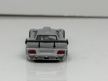 Pop Race Mercedes-Benz CLK-GTR Silver 1:64 Diecast