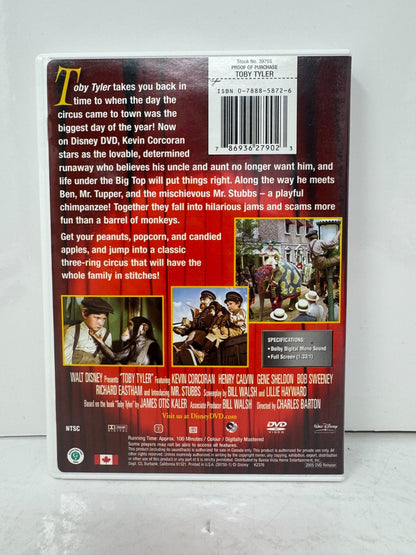 Toby Tyler or Ten Weeks with a Circus (DVD) Disney Live Action Good Condition!!!