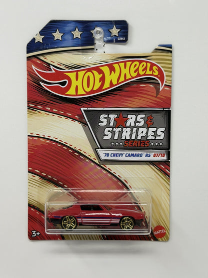 Hot Wheels Stars & Stripes 1970 Chevrolet Camaro RS 1:64 Diecast Red